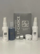 DermaWand 1st Choice 4 Pc Set Derma Prep-Hydra Fusion-Cleanser-Lip XL New/Sealed