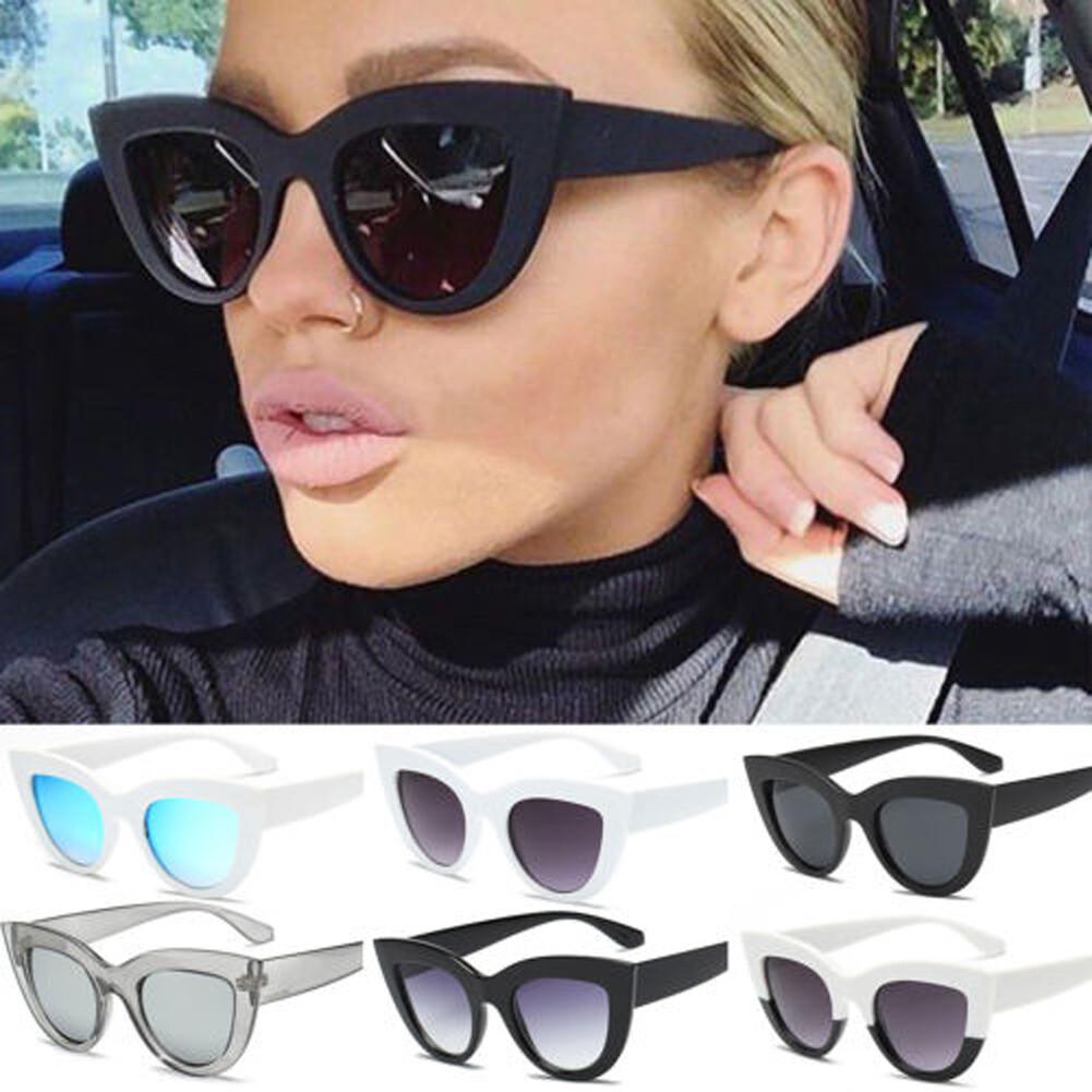 Women Cat Eye Sunglasses Retro Classic Designer Vintage Fashion Shades Eyewear !-image