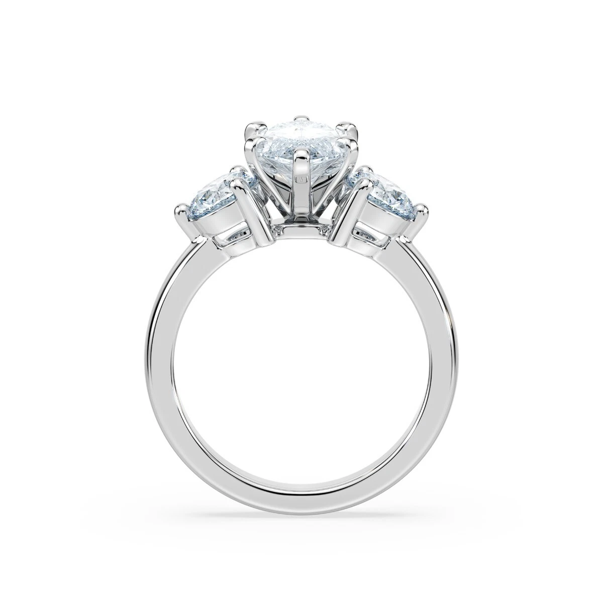 3.0 Ct F VS Marquise Diamond Engagement Ring IGI Certified Lab Grown 14k Gold image-3