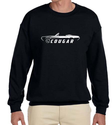 1967 1968 Mercury Cougar Convertible Classic Outline Design Sweatshirt NEW - Afbeelding 1 van 11