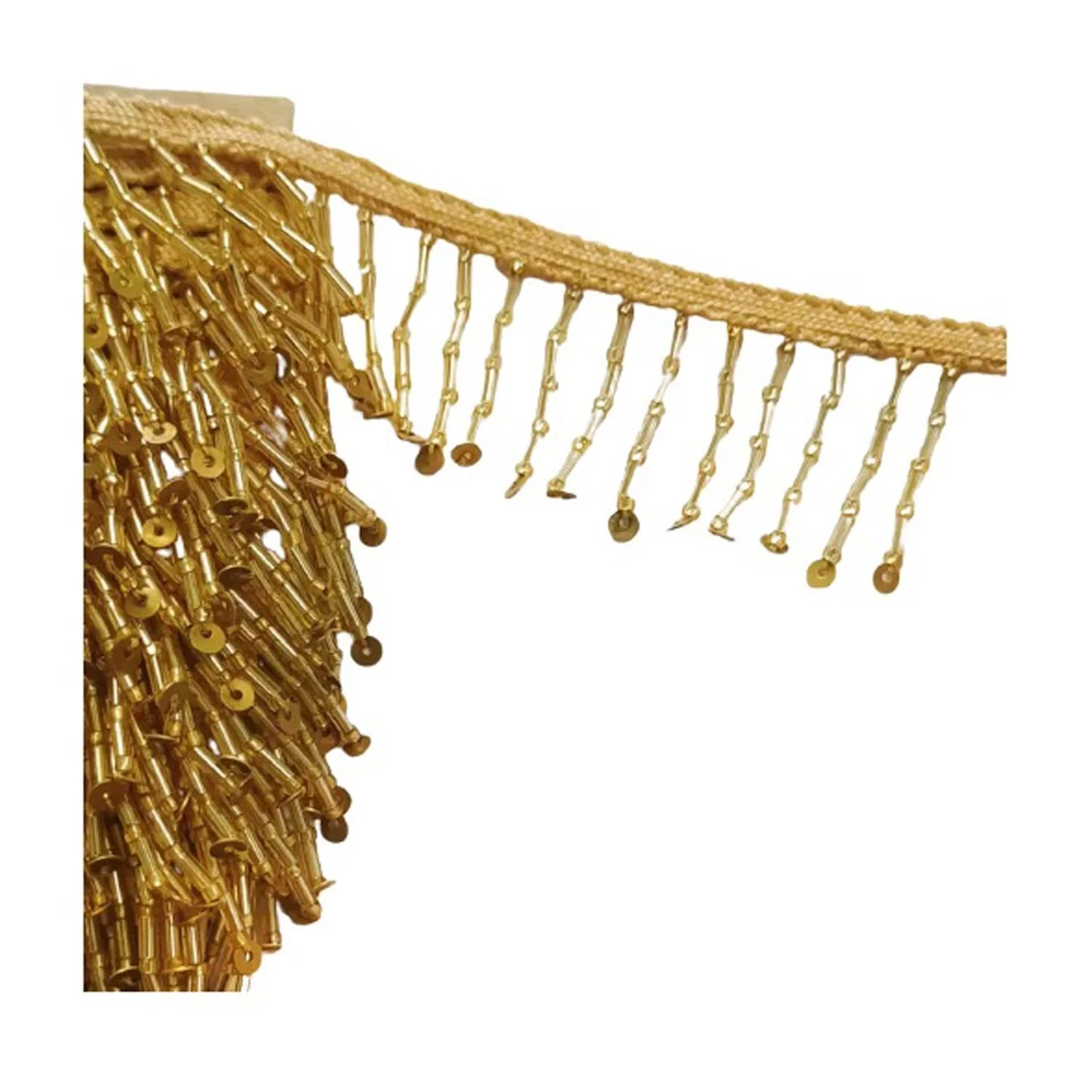 Moti pipe Latkan Border Lace for Lehenga Dresses Sarees Craft Lace gold 3mtr