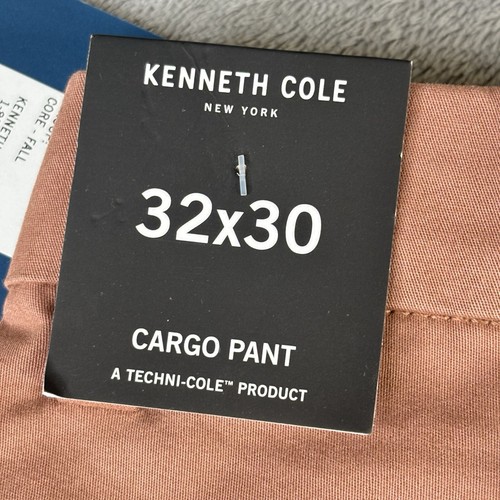 Kenneth Cole Cargo Pants Mens 32x30 Techni Cole Red Clay Tapered Fit New $79 - Picture 6 of 16
