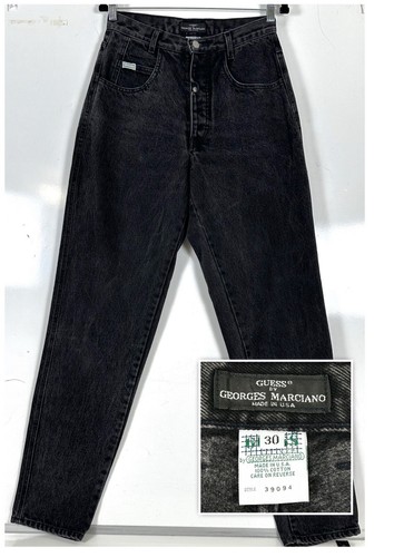 Guess, Guess By Georges Marciano Vtg 80s Jeans Mens Actual Size 29x34 Triangle USA MADE