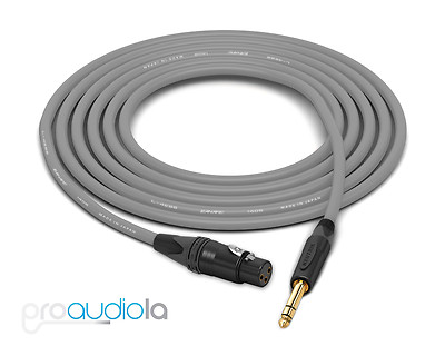 Canare Quad L-4E6S Cable | Neutrik Gold XLR-F to TRS | Gray 45