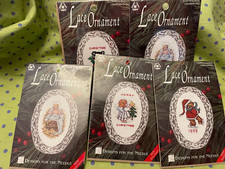 Designs for the Needle Lace Ornament Kits 5 Bear,Angel,Kitty/2 Holy Infant New