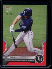 2021 Topps Now #212 Brett Phillips Red Parallel Card #d /10