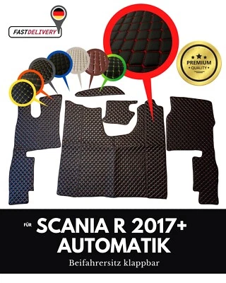LKW Fußmatten passend für Scania R 2017+ NG mit klappbarem Beifahrersitz + Tisch