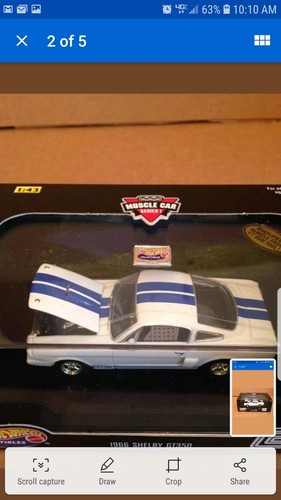 HotWheel Collectibles Muscle Car series 1 1966 Shelby Gt350 - Picture 2 of 5