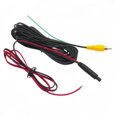 for BMW plug-in 4pin to RCA reverse camera video power integrated cable 6-meter