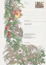 GB Stamps Aerogram / Air Letter APS57 - 26p Church, Foliage, Deer Christmas 1983