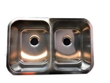 50/50 Double Basin Stainless Steel 32 in Undermount Kitchen Sink