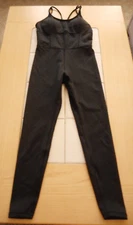 Lovesoft M Yoga/Dance Open Strappy Back Unitard Jumpsuit Black Leotard