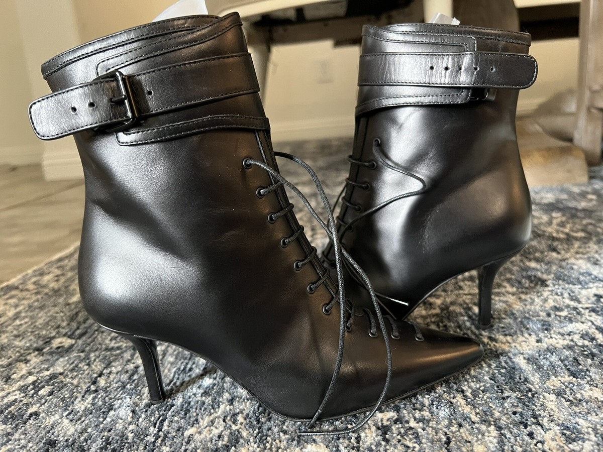 Philosophy Di Lorenzo Serafini Black Ankle Boots (35) NEW