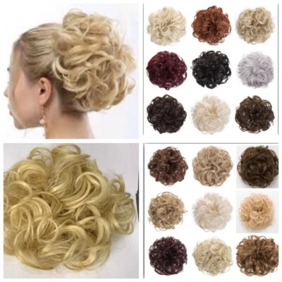 KOKO Scrunchie großes lockiges Dutt Haarteil verschiedene natürliche Locken chaotisch Halstuch