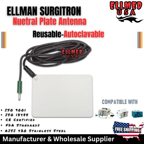 Ellman Surgitron FFPF Neutral Plate OEM Antenna Ellman Plate Autoclavable New CE video thumbnail