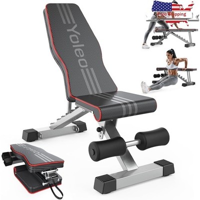 Adjustable Weight Bench Heavy Duty Portable Fitness Equipment Full Body Gym New