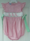 NWT Classic Whimsy Smocked Bunny Romper / Bubble Girl's Size 3T