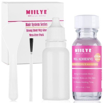 Waterproof Lace Glue, Clear| Invisible Hair Replacement Wig Bonding Glue, Str...