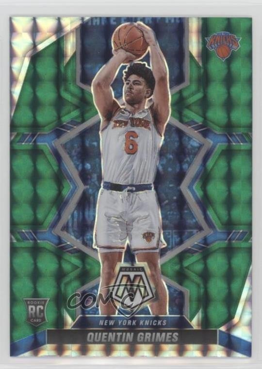 2021-22 Panini Mosaic Rookies Green Prizm Quentin Grimes #223 Rookie RC 1j4c