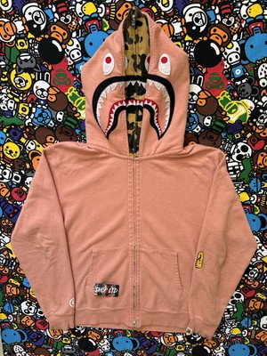 A Bathing Ape Salmon Double Shark Hoodie