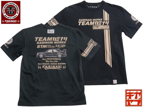 Kaminari/KAMINARI/M size/Short sleeve T-shirt/KMT-117/Black/New/Free shipping/F