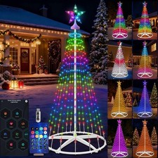 LED Lichterkette Weihnachtsbaum 150cm RGB App Fernbedienung USB Weihnachtsdeko