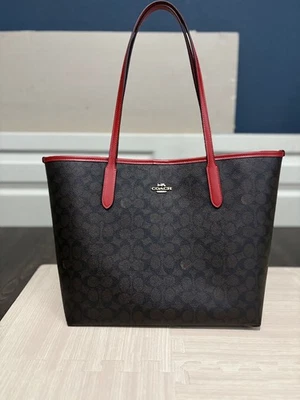 Coach Signature Red Tote for sale | eBay
