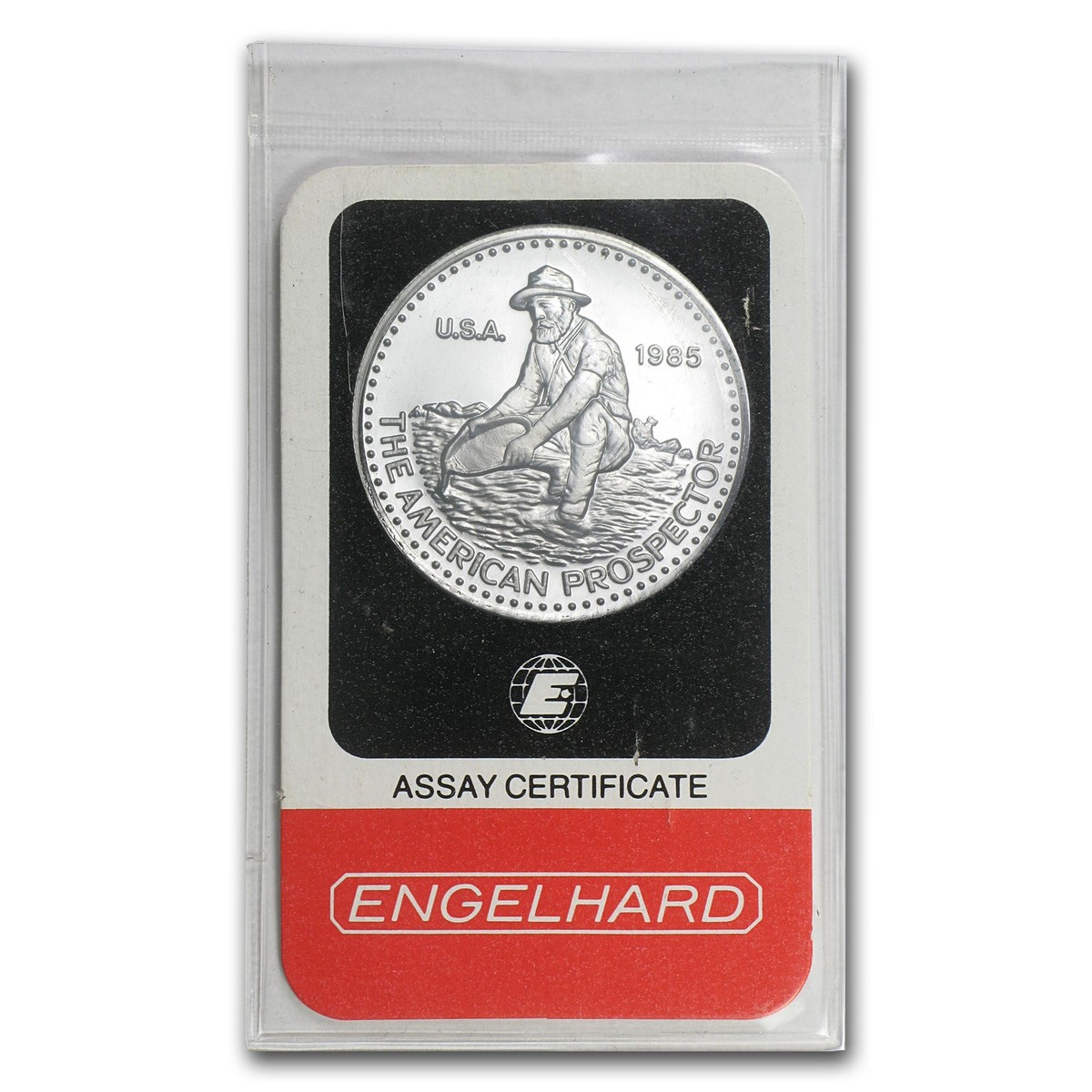 AMERICAN PROSPECTER 1オンスシルバーコイン MS70 1985 Engelhard American Prospector 1 Troy Oz Silver