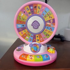 Musical Spin and Sing Alphabet Zoo, Learning Educational Interactive Toys, Pink