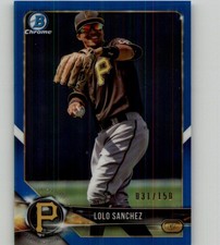 2018 Bowman Draft Lolo Sanchez Chrome Blue Refractor #BDC-52 /150 Pirates