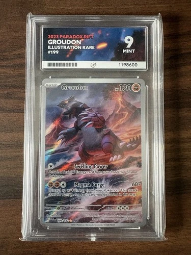 Groudon 199/182 Sv04 Paradox Rift Illustration Rare Holo Ace Grading 9 (2023)