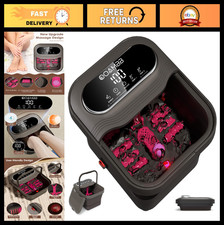 Collapsible Foot Spa with Heat  Bubbles, Temp Control, XL Touch Screen, Massage