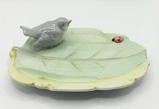 Takahashi San Francisco Bird with Ladybug Trinket Tray or Soap Dish (z466)