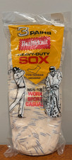 Vtg Healthknit Heavy Duty Sox 3 Pack Deadstock NOS Cotton Blend Socks 10-10.5
