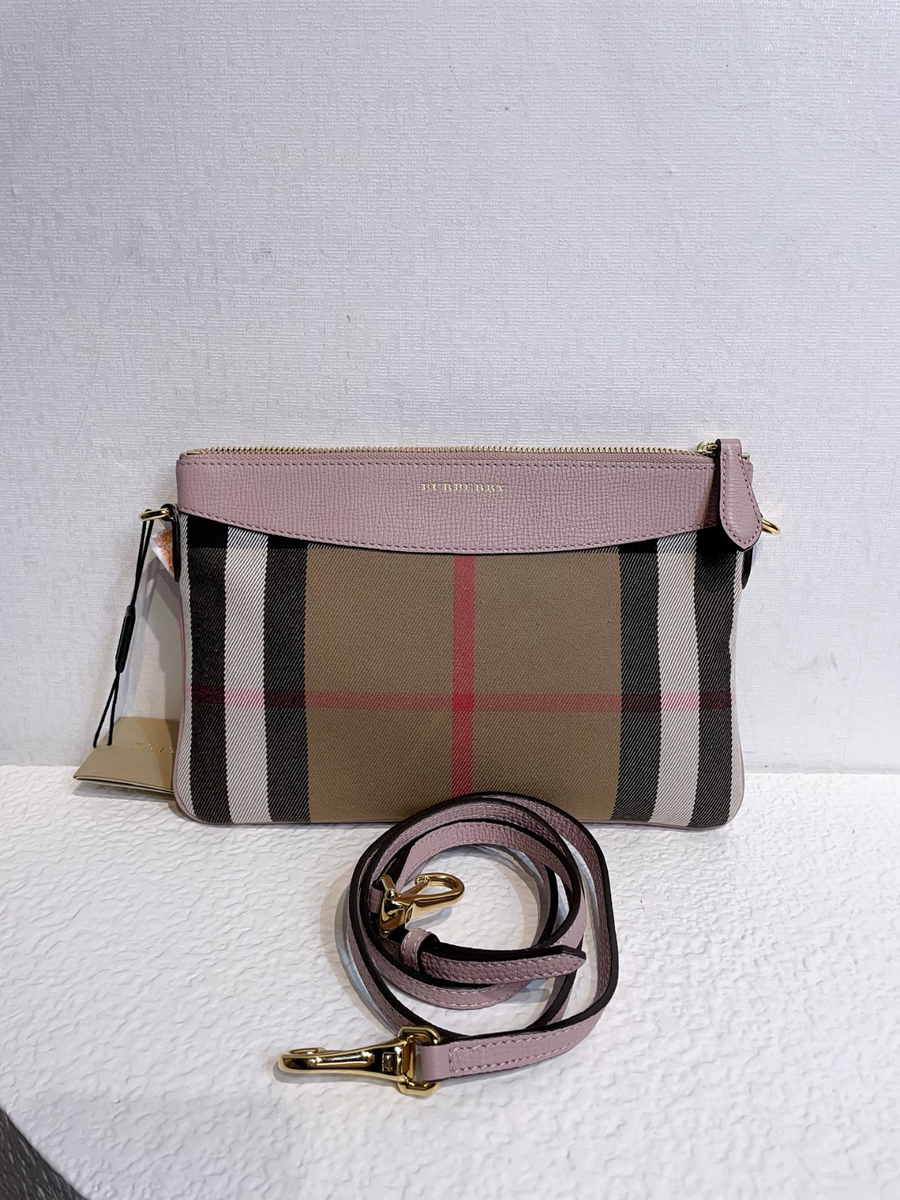 Burberry Classic Pink and Check Envelope Crossbody Bag(26 *17)cm