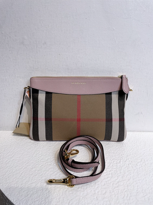 Burberry Classic Pink and Check Envelope Crossbody Bag(26 *17)cm