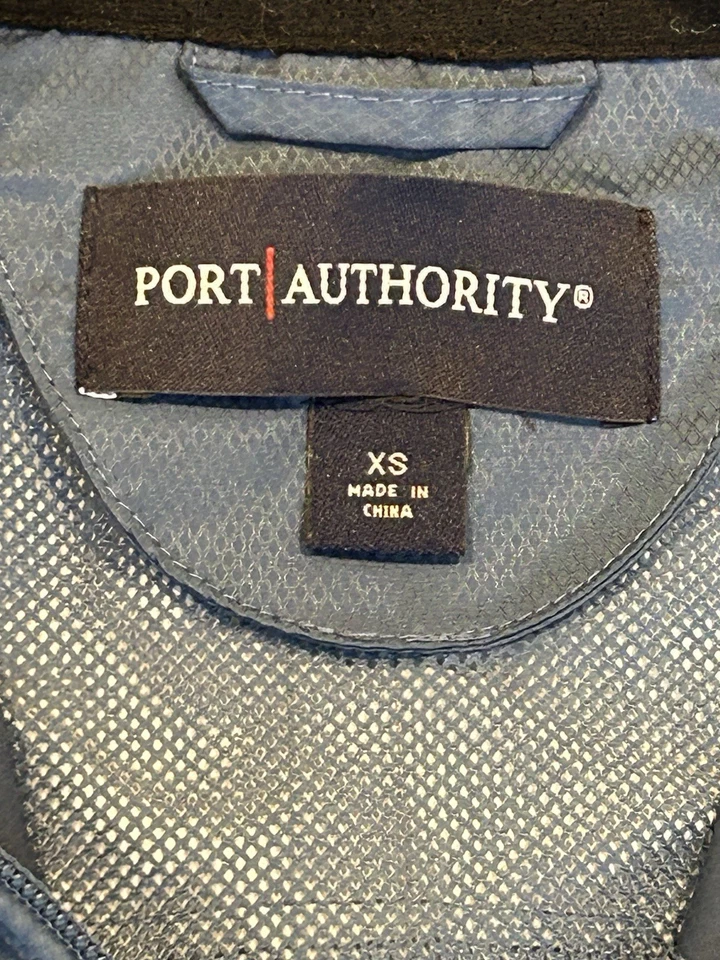 Port Authority Womens XSmall Blue Gray Light Weight Full Zip Polyester Jacket - Image 2 of 4