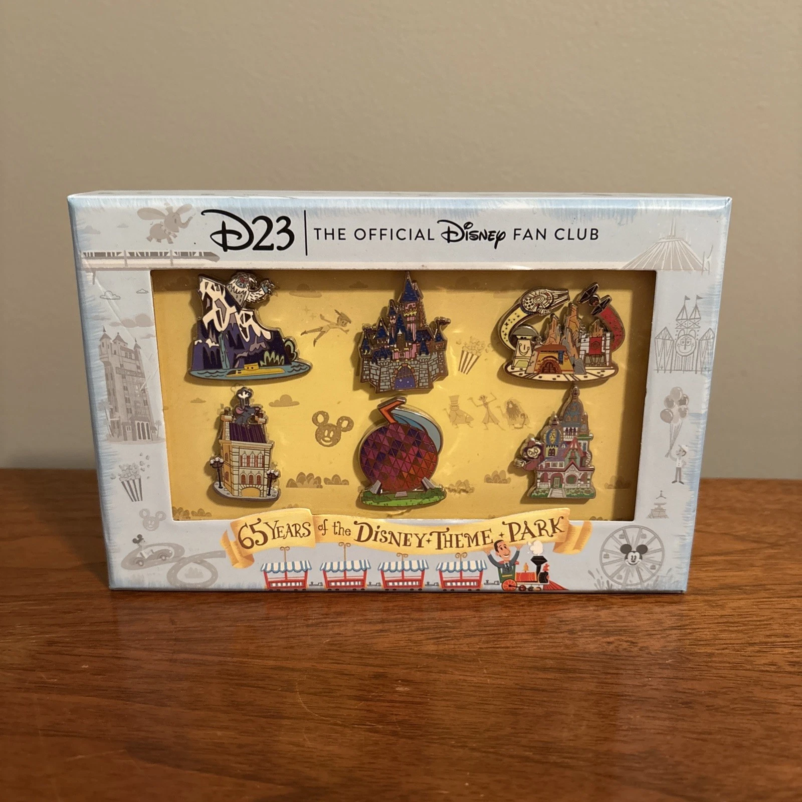 Disney Pin D23 65 Years Of The Theme Park 6 Pin Set LE