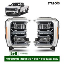 Full Led Headlight For 2023-2025 Ford F-250 F-350 Super Duty Left And Right pair