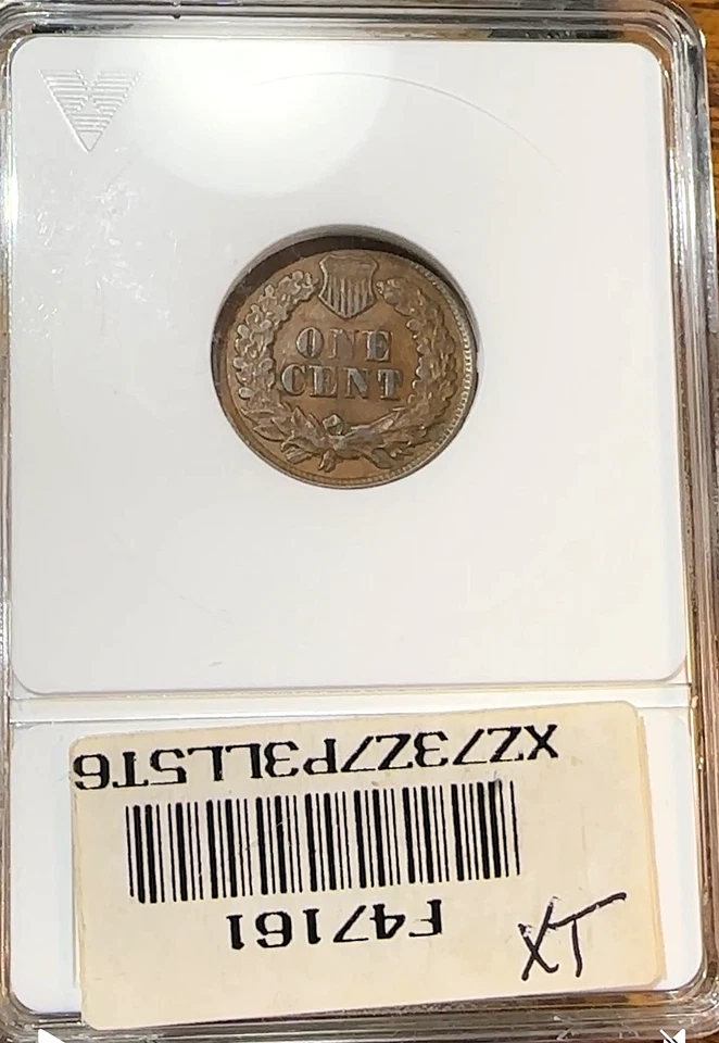 1865 Fancy 5 Indian Cent Old ANACS XF40 Beauty Best Price Ebay* CHRC - Image 3 of 3