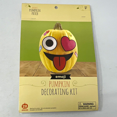 Nicole's Pumpkin Patch Emoji Pumpkin Decorating Kit 28-Piece Set