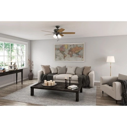 Hunter Fans - Amberlin 52 Inch Ceiling Fan with LED Light Kit and Pull - Picture 3 of 4