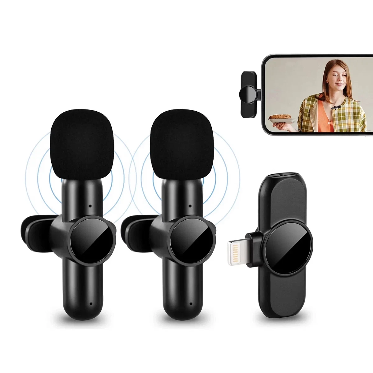 Microfono Lavalier USB Mini Per GoPro Hero 3/3+/4 – Stereo Omnidirezionale Con Clip