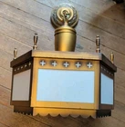 ANTIQUE MILK GLASS BRASS CHURCH LIGHT FIXTURE HANGING CHANDELIER VTG SCHOOL RARE