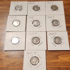 Mercury Dimes Lot of 10 Silver 1945 Denver San Francisco Philadelphia Mint