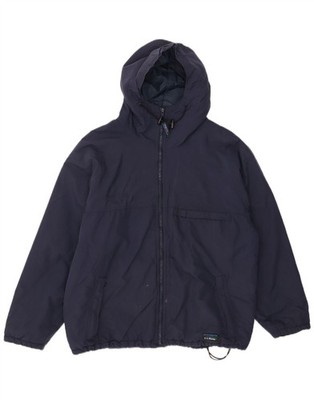 L.L.Bean Herren Windbreaker Jacke mit Kapuze UK 42 XL dunkelblau WJ19
