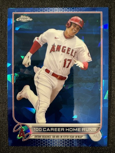 2022 Topps Chrome Update Sapphire 100 Career Home Runs Shohei Ohtani #US92