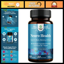 Brain Supplements for Memory & Focus - Nootropic Pills, 60