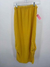 Pre-Owned Oh My Gauze Yellow Size S/M Cotton Pull On Maxi Skirt