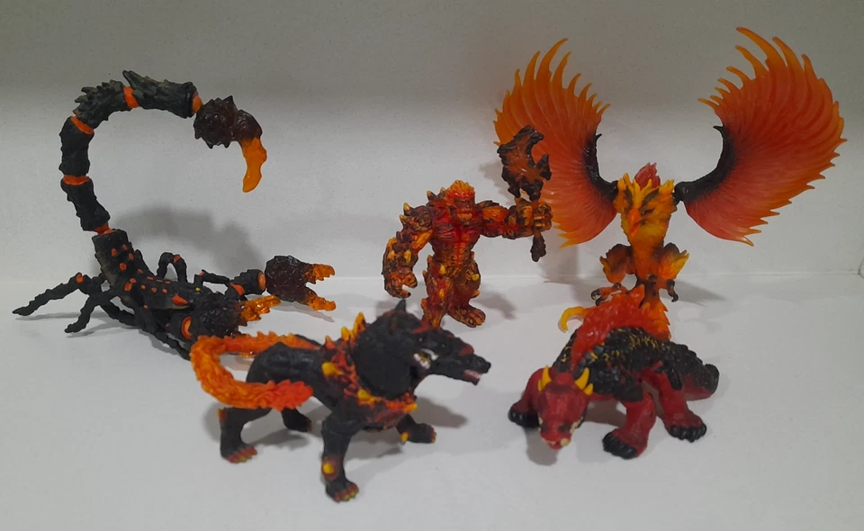 Schleich Eldrador Lava Monsters figures Bundle Scorpion Golem HellDog Fire Eagle - Image 3 of 4